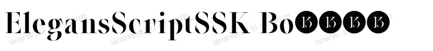 ElegansScriptSSK Bo字体转换